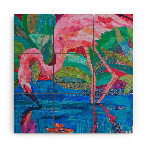 Elizabeth St Hilaire Flamingo 2 Wood Wall Mural