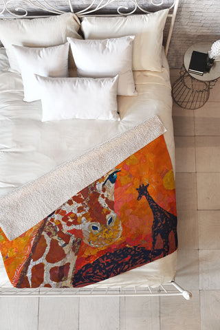 Elizabeth St Hilaire Giraffe Fleece Throw Blanket