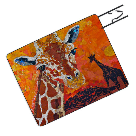 Elizabeth St Hilaire Giraffe Picnic Blanket