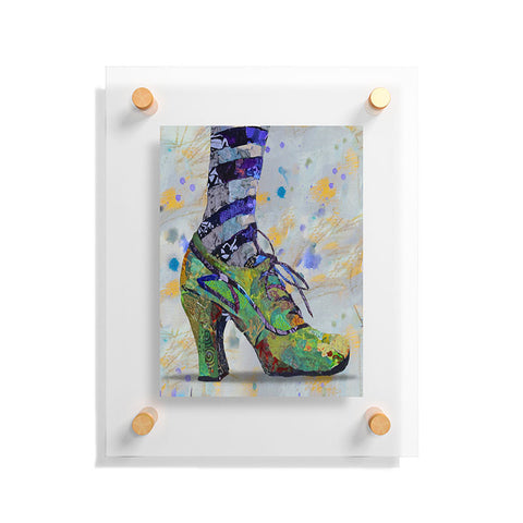 Elizabeth St Hilaire Green Witch Shoe Study Floating Acrylic Print