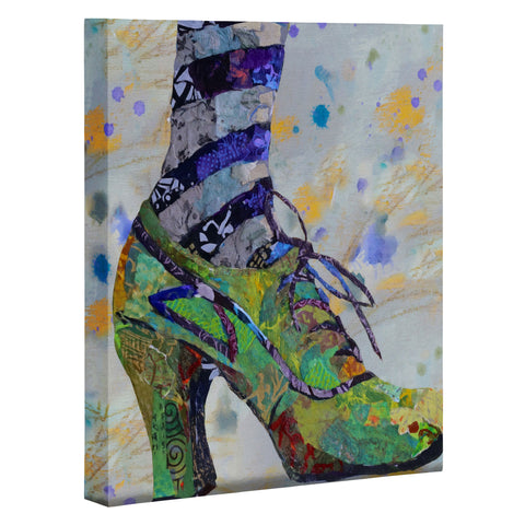 Elizabeth St Hilaire Green Witch Shoe Study Art Canvas