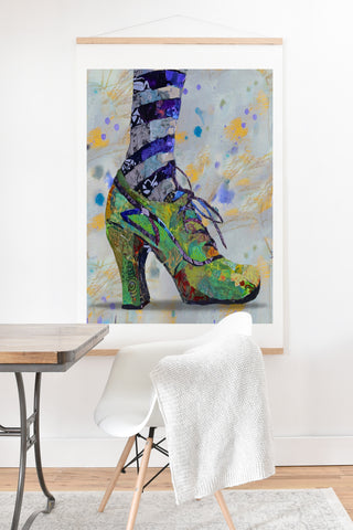 Elizabeth St Hilaire Green Witch Shoe Study Art Print And Hanger