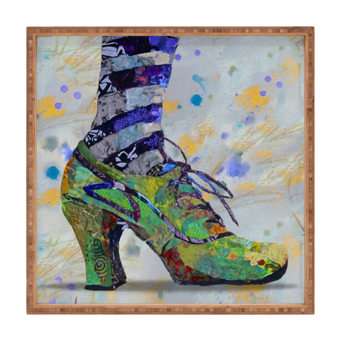 Elizabeth St Hilaire Green Witch Shoe Study Square Tray