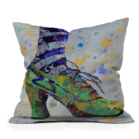 Elizabeth St Hilaire Green Witch Shoe Study Throw Pillow