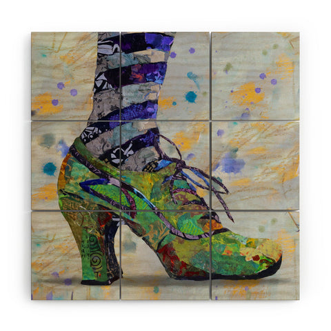 Elizabeth St Hilaire Green Witch Shoe Study Wood Wall Mural
