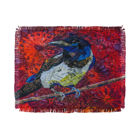 Elizabeth St Hilaire Mischievous Magpie Throw Blanket