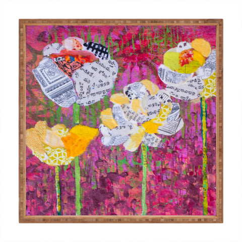Elizabeth St Hilaire Mums On Pink Square Tray