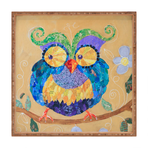 Elizabeth St Hilaire Owl Always Love You Too Square Tray