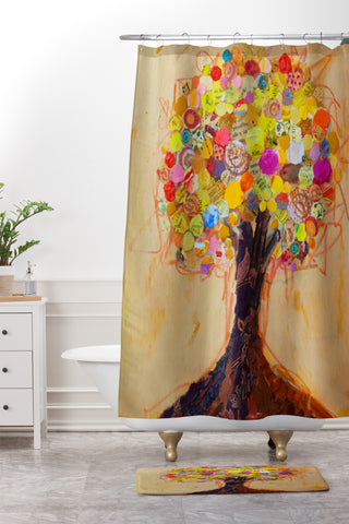 Elizabeth St Hilaire Summer Tree Shower Curtain And Mat