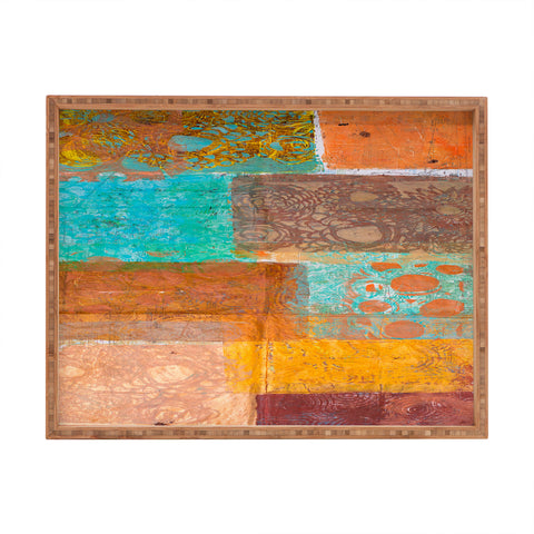 Elizabeth St Hilaire Turquoise Wallpaper Rectangular Tray
