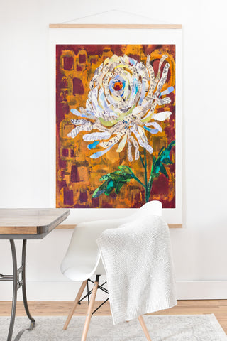 Elizabeth St Hilaire White Chrysanthemum Art Print And Hanger