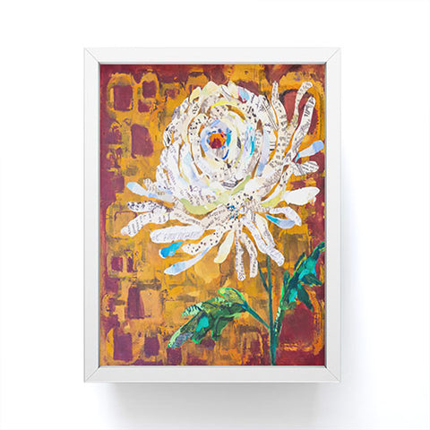 Elizabeth St Hilaire White Chrysanthemum Framed Mini Art Print