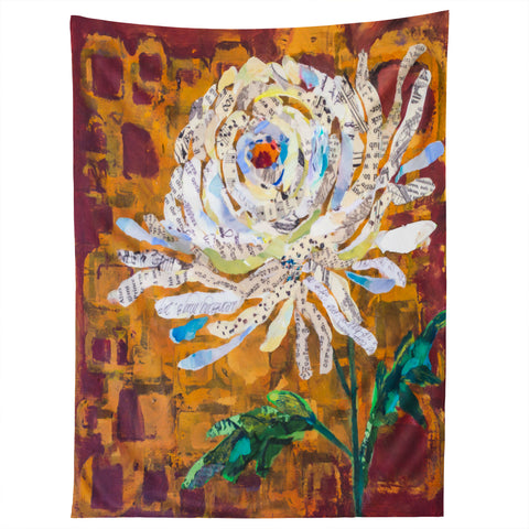 Elizabeth St Hilaire White Chrysanthemum Tapestry