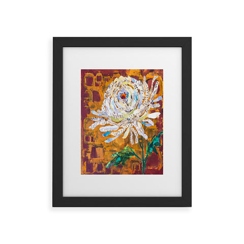 Elizabeth St Hilaire White Chrysanthemum Framed Art Print