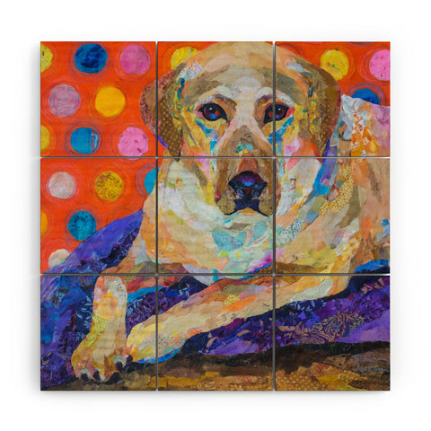 Elizabeth St Hilaire Yellow Lab Wood Wall Mural