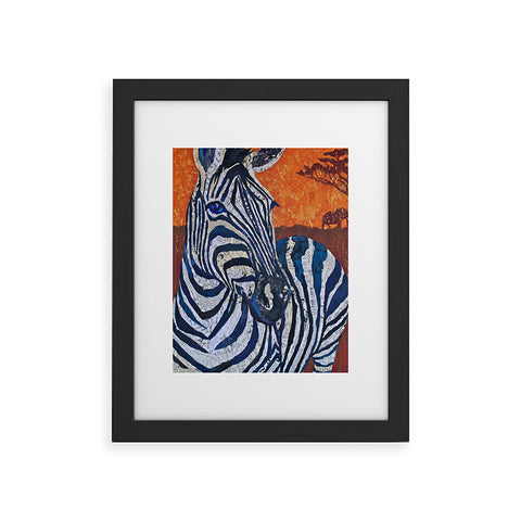 Elizabeth St Hilaire Zelda Zebra Framed Art Print