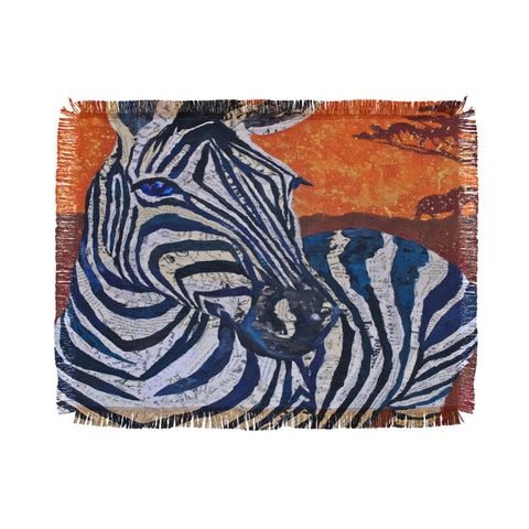 Elizabeth St Hilaire Zelda Zebra Throw Blanket