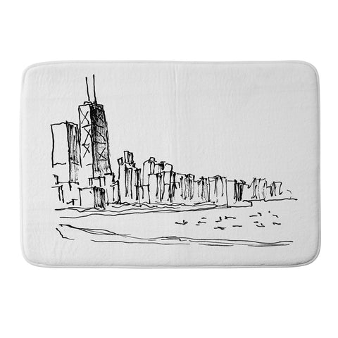 Ella Russo Chicago Skyline Memory Foam Bath Mat