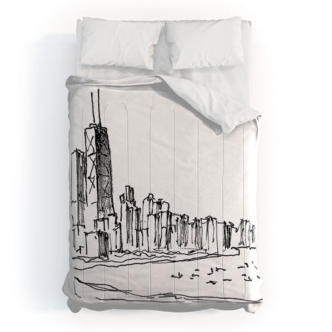 Ella Russo Chicago Skyline Comforter