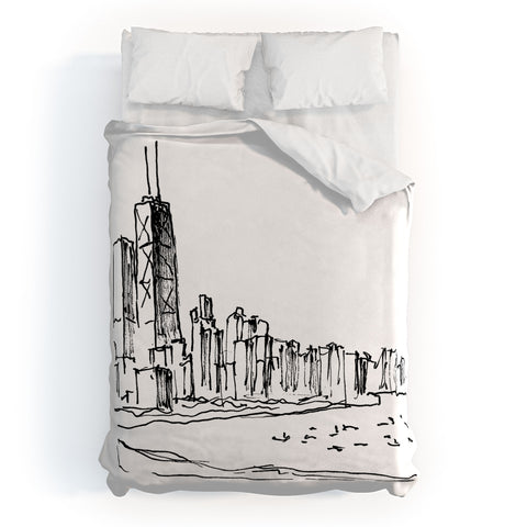 Ella Russo Chicago Skyline Duvet Cover