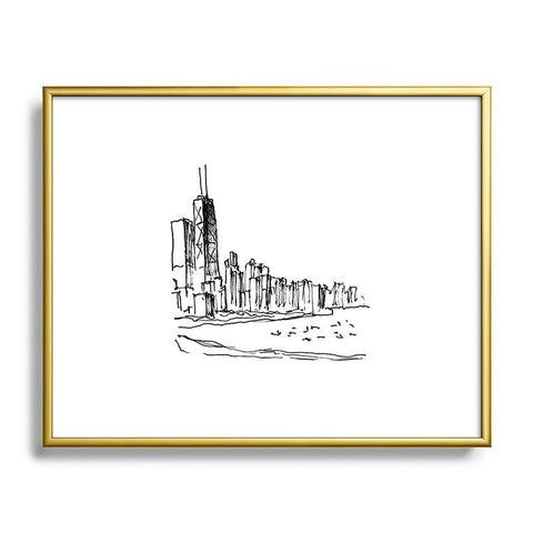 Ella Russo Chicago Skyline Metal Framed Art Print