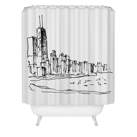 Ella Russo Chicago Skyline Shower Curtain