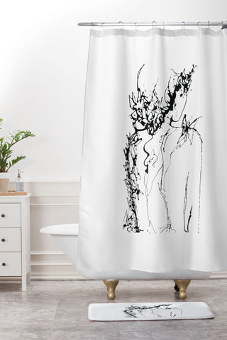 Elodie Bachelier Chrysalide Shower Curtain And Mat