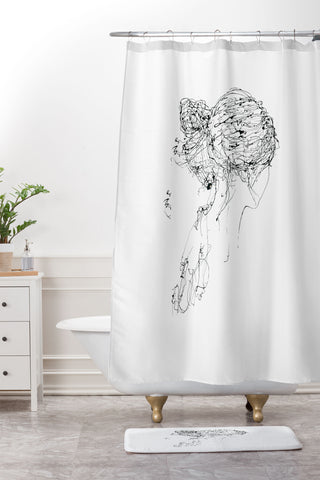 Elodie Bachelier Koyuki Shower Curtain And Mat