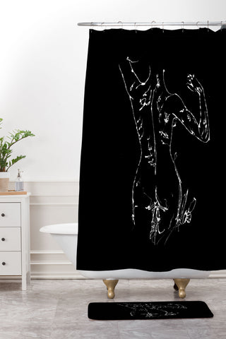 Elodie Bachelier Nu 3 Shower Curtain And Mat