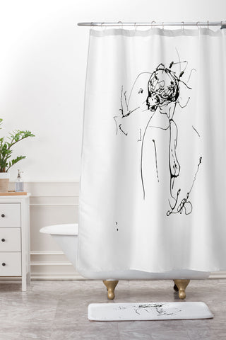 Elodie Bachelier Tiny Light Shower Curtain And Mat