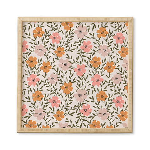 Emanuela Carratoni 70s Floral Theme Framed Wall Art