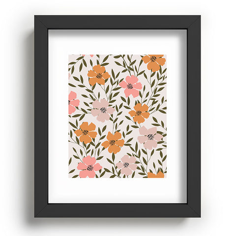 Emanuela Carratoni 70s Floral Theme Recessed Framing Rectangle