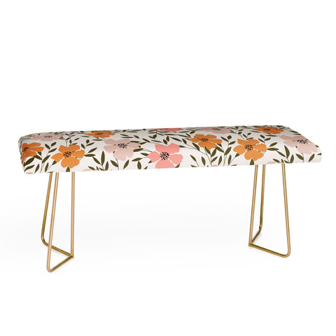 Emanuela Carratoni 70s Floral Theme Bench