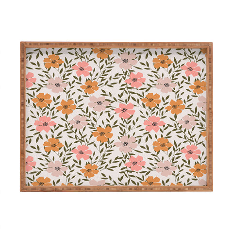 Emanuela Carratoni 70s Floral Theme Rectangular Tray