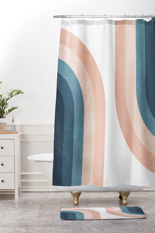 Emanuela Carratoni 70s Rainbow Shower Curtain And Mat