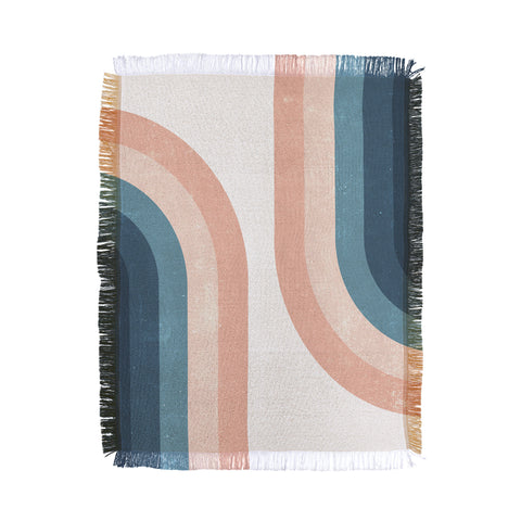 Emanuela Carratoni 70s Rainbow Throw Blanket