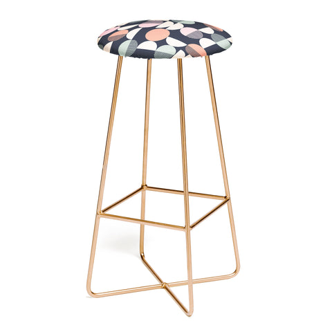 Emanuela Carratoni Abstract Moon Pattern Bar Stool