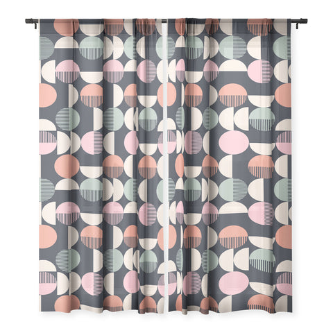 Emanuela Carratoni Abstract Moon Pattern Sheer Non Repeat