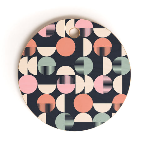 Emanuela Carratoni Abstract Moon Pattern Cutting Board Round