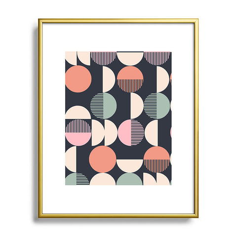 Emanuela Carratoni Abstract Moon Pattern Metal Framed Art Print