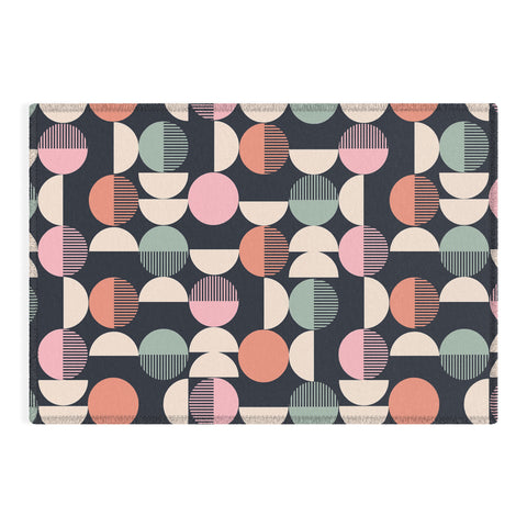 Emanuela Carratoni Abstract Moon Pattern Outdoor Rug
