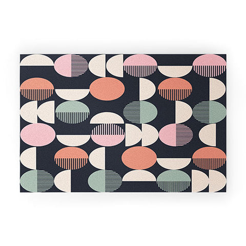 Emanuela Carratoni Abstract Moon Pattern Welcome Mat