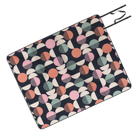 Emanuela Carratoni Abstract Moon Pattern Picnic Blanket