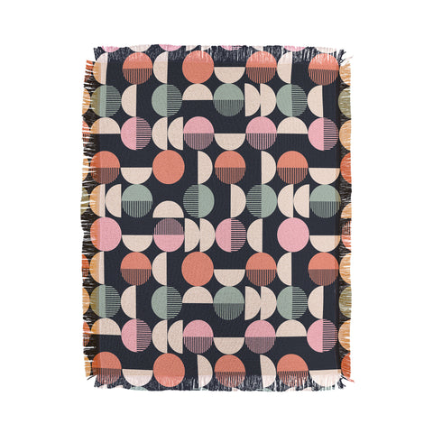 Emanuela Carratoni Abstract Moon Pattern Throw Blanket