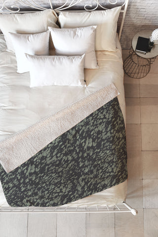 Emanuela Carratoni Abstract Paintbrushes Fleece Throw Blanket