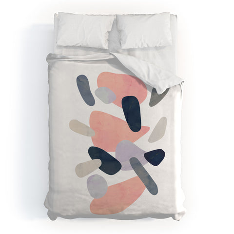 Emanuela Carratoni Abstract Pastel Terrazzo Duvet Cover