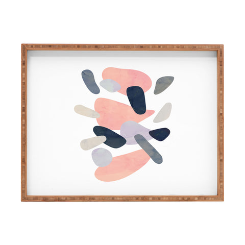 Emanuela Carratoni Abstract Pastel Terrazzo Rectangular Tray