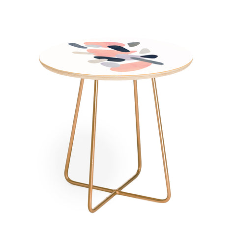 Emanuela Carratoni Abstract Pastel Terrazzo Round Side Table