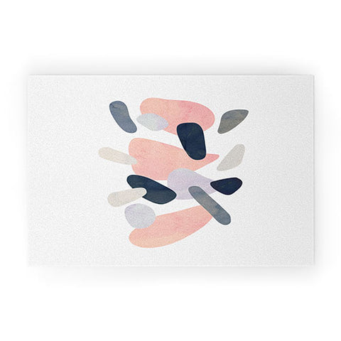 Emanuela Carratoni Abstract Pastel Terrazzo Welcome Mat