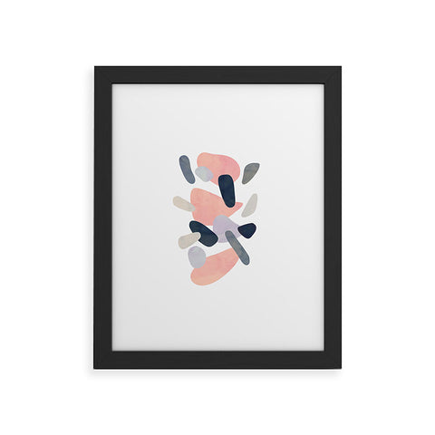 Emanuela Carratoni Abstract Pastel Terrazzo Framed Art Print